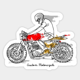 Custom Motorcycle (Bright Color) Sticker